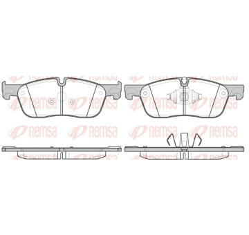 Sada brzdových destiček, kotoučová brzda REMSA 1633.10