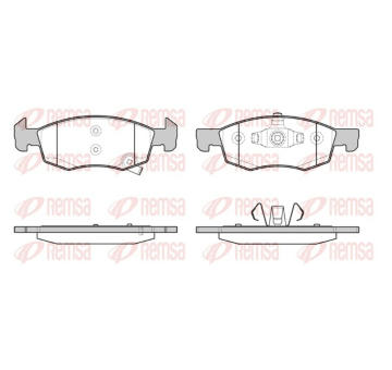 Sada brzdových destiček, kotoučová brzda REMSA 1634.02