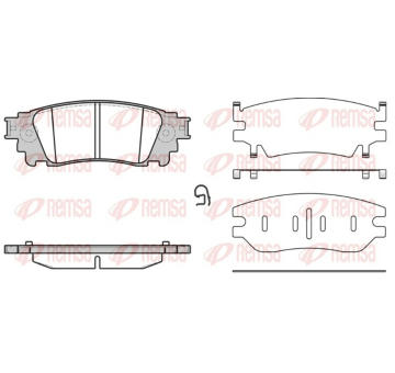 Sada brzdových destiček, kotoučová brzda REMSA 1636.00