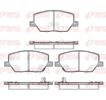 Sada brzdových destiček, kotoučová brzda REMSA 1640.02