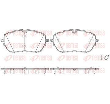 Sada brzdových destiček, kotoučová brzda REMSA 1654.00