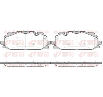 Sada brzdových destiček, kotoučová brzda REMSA 1667.00