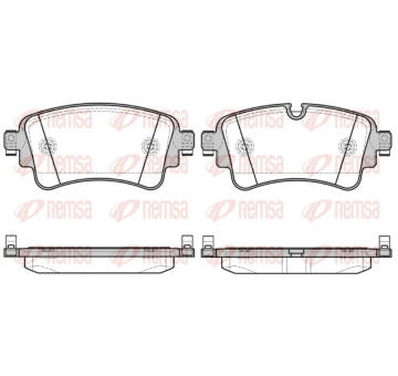 Sada brzdových destiček, kotoučová brzda REMSA 1669.08