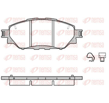 Sada brzdových destiček, kotoučová brzda REMSA 1671.04