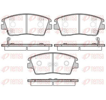 Sada brzdových destiček, kotoučová brzda REMSA 1676.02