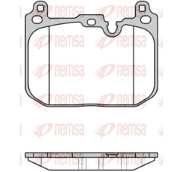 Sada brzdových destiček, kotoučová brzda REMSA 1680.00