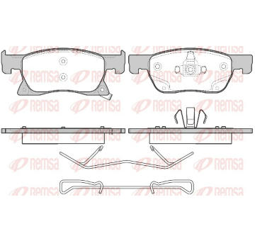Sada brzdových destiček, kotoučová brzda REMSA 1681.02