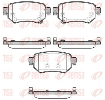 Sada brzdových destiček, kotoučová brzda REMSA 1682.02