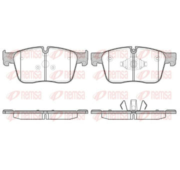 Sada brzdových destiček, kotoučová brzda REMSA 1683.00