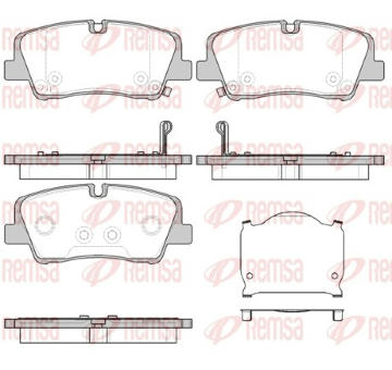 Sada brzdových destiček, kotoučová brzda REMSA 1687.00