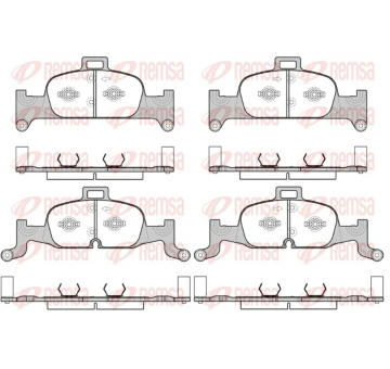 Sada brzdových destiček, kotoučová brzda REMSA 1691.00