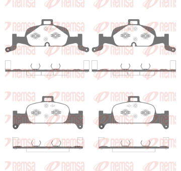 Sada brzdových destiček, kotoučová brzda REMSA 1691.10