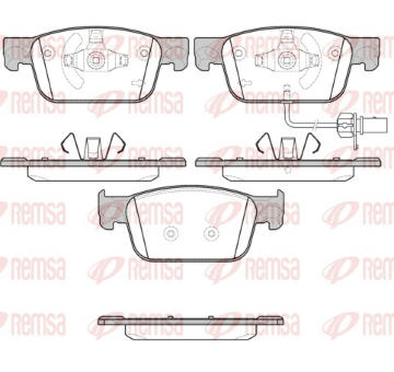 Sada brzdových destiček, kotoučová brzda REMSA 1692.01