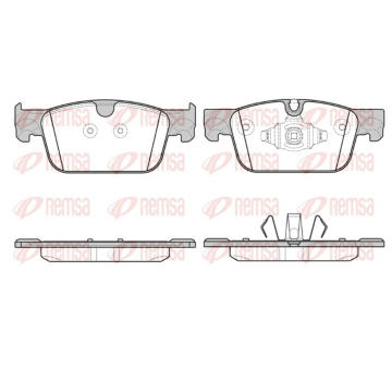 Sada brzdových destiček, kotoučová brzda REMSA 1692.10