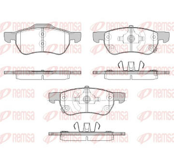 Sada brzdových destiček, kotoučová brzda REMSA 1693.12