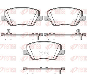 Sada brzdových destiček, kotoučová brzda REMSA 1695.02