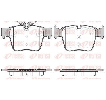 Sada brzdových destiček, kotoučová brzda REMSA 1697.00