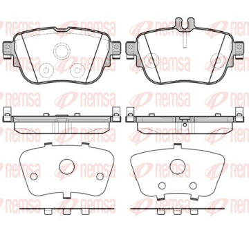 Sada brzdových destiček, kotoučová brzda REMSA 1699.00