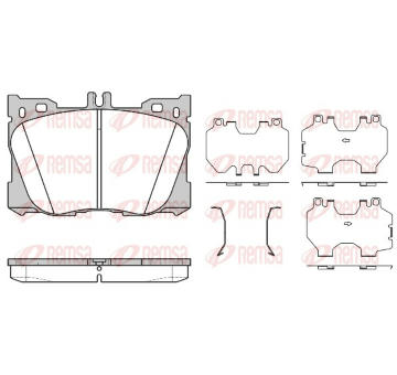 Sada brzdových destiček, kotoučová brzda REMSA 1705.00