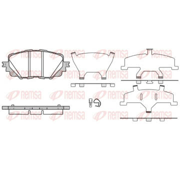 Sada brzdových destiček, kotoučová brzda REMSA 1708.00