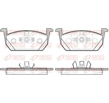 Sada brzdových destiček, kotoučová brzda REMSA 1710.00