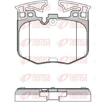 Sada brzdových destiček, kotoučová brzda REMSA 1711.00