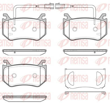 Sada brzdových destiček, kotoučová brzda REMSA 1715.02
