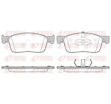 Sada brzdových destiček, kotoučová brzda REMSA 1719.00