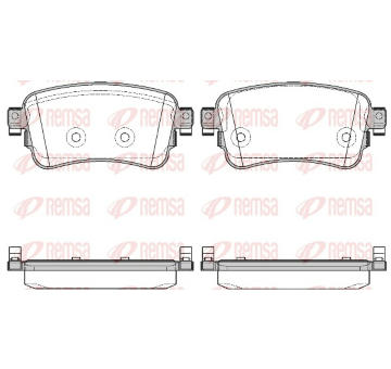 Sada brzdových destiček, kotoučová brzda REMSA 1720.00