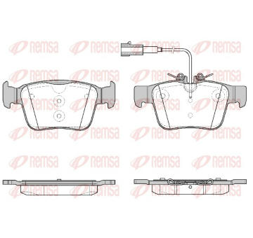 Sada brzdových destiček, kotoučová brzda REMSA 1722.02