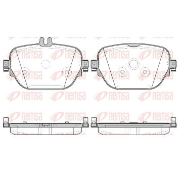 Sada brzdových destiček, kotoučová brzda REMSA 1725.08