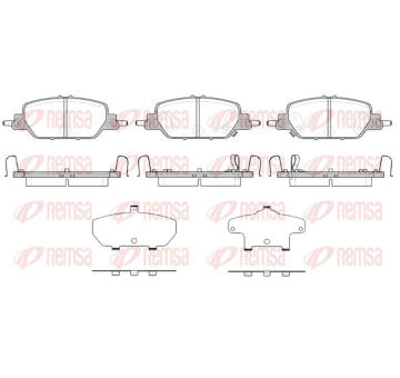 Sada brzdových destiček, kotoučová brzda REMSA 1730.02