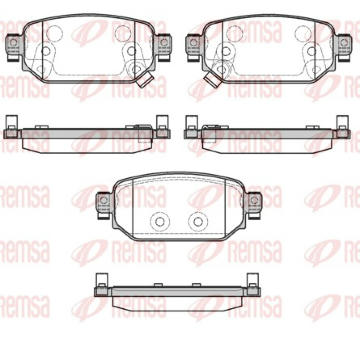 Sada brzdových destiček, kotoučová brzda REMSA 1731.02