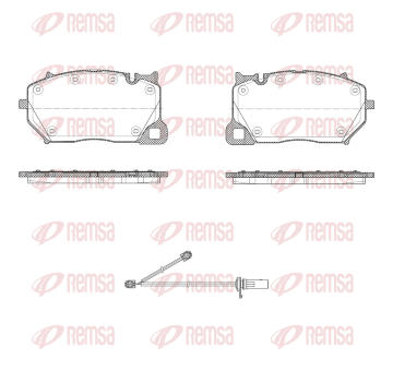 Sada brzdových destiček, kotoučová brzda REMSA 1743.00