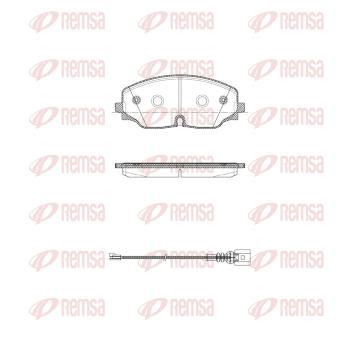 Sada brzdových destiček, kotoučová brzda REMSA 1770.01