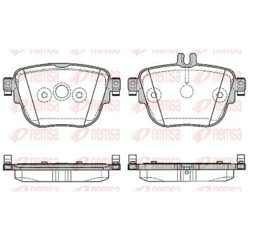 Sada brzdových destiček, kotoučová brzda REMSA 1792.00