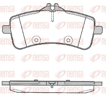 Sada brzdových destiček, kotoučová brzda REMSA 1794.00