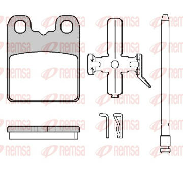 Sada brzdových destiček, kotoučová brzda REMSA 1797.00