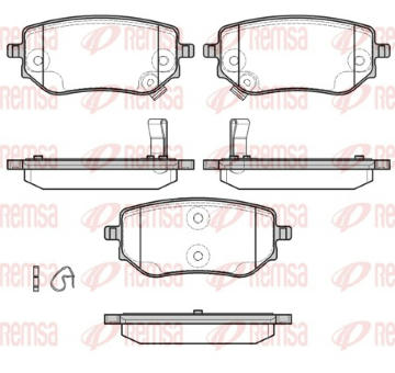 Sada brzdových destiček, kotoučová brzda REMSA 1802.02