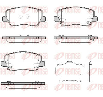 Sada brzdových destiček, kotoučová brzda REMSA 1803.02