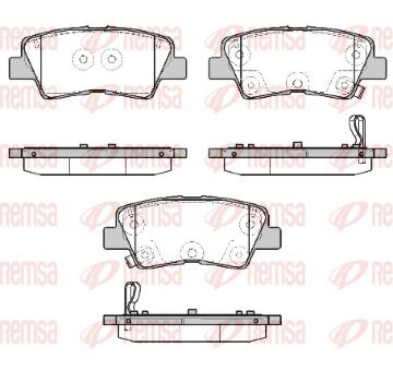 Sada brzdových destiček, kotoučová brzda REMSA 1807.12