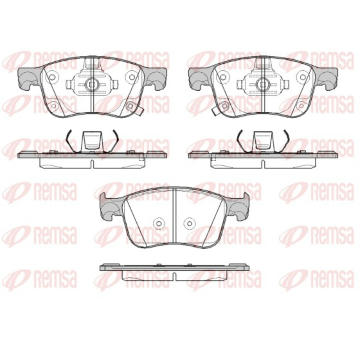 Sada brzdových destiček, kotoučová brzda REMSA 1808.12