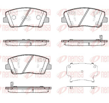 Sada brzdových destiček, kotoučová brzda REMSA 1812.02