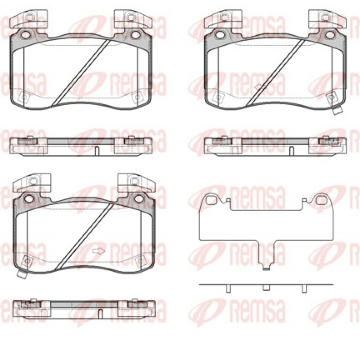 Sada brzdových destiček, kotoučová brzda REMSA 1813.02