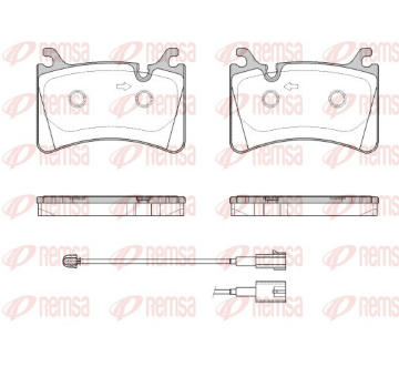 Sada brzdových destiček, kotoučová brzda REMSA 1817.02