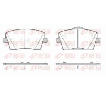 Sada brzdových destiček, kotoučová brzda REMSA 1823.00