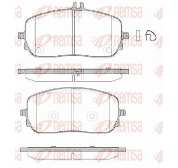 Sada brzdových destiček, kotoučová brzda REMSA 1826.00