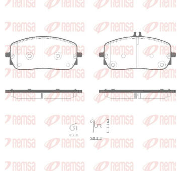 Sada brzdových destiček, kotoučová brzda REMSA 1826.05