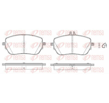 Sada brzdových destiček, kotoučová brzda REMSA 1827.00