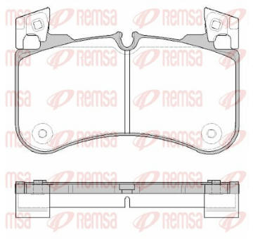 Sada brzdových destiček, kotoučová brzda REMSA 1831.00